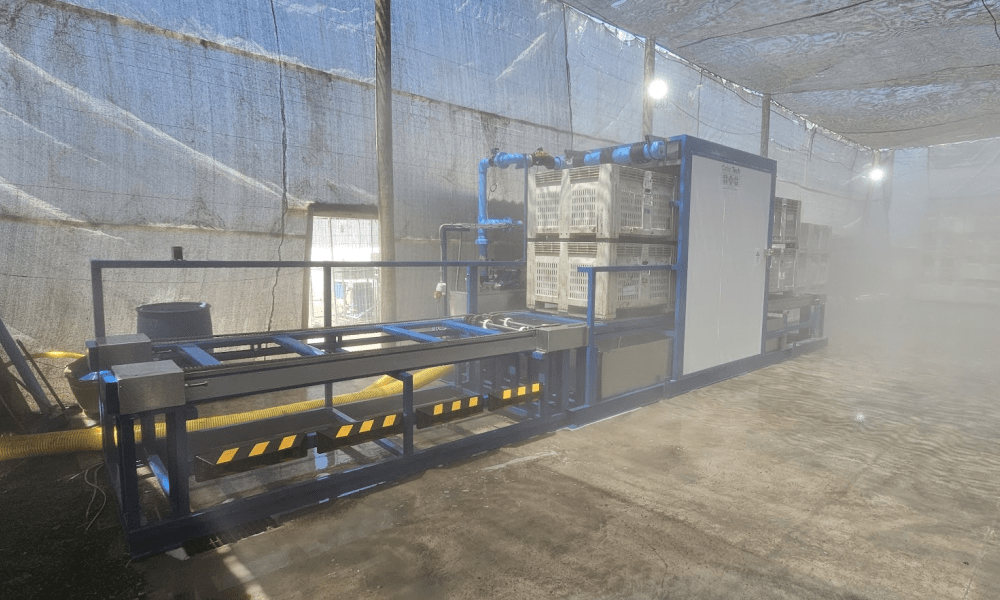 hidrocooler tipo continuo o de cadenas transportadoras