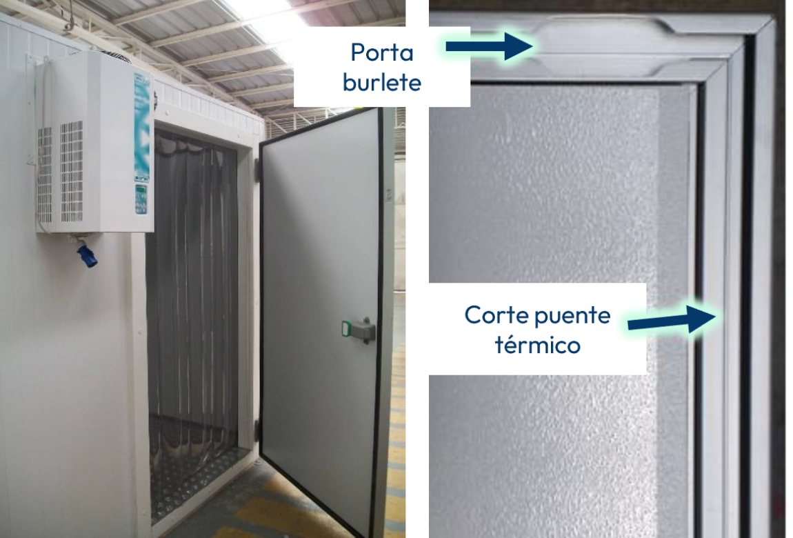 Puertas batientes abiertas